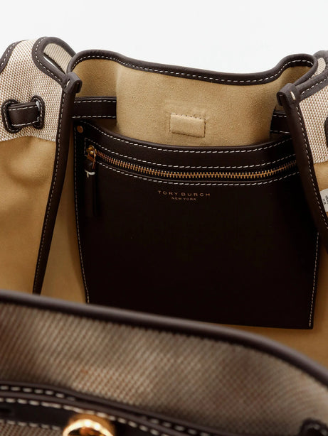 Tory Burch Romy Canvas Tote Bag - Dustyalmond