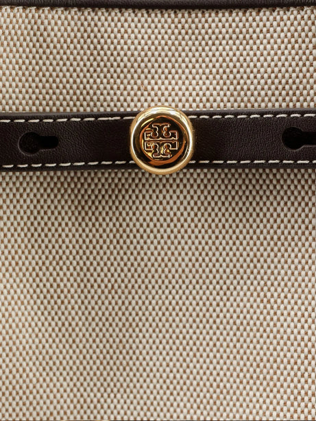 Tory Burch Romy Canvas Tote Bag - Dustyalmond