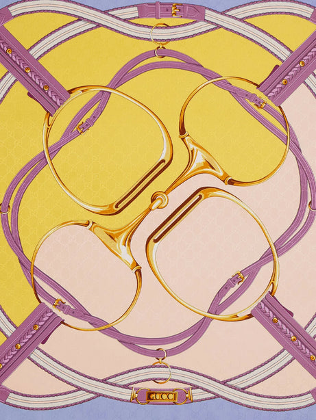 Gucci Silk Foulard - Bluetteorange