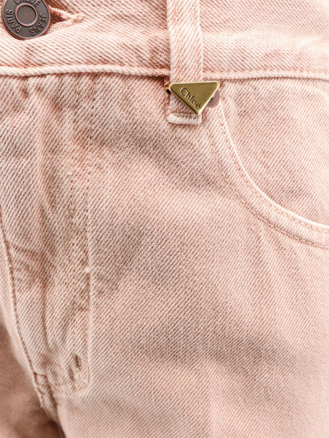 Chloe' Organic cotton trousers - Timidpink