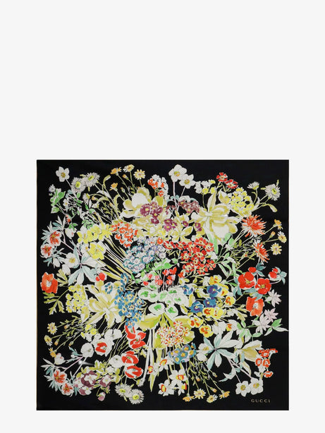 Gucci Silk Foulard - Blackyellow