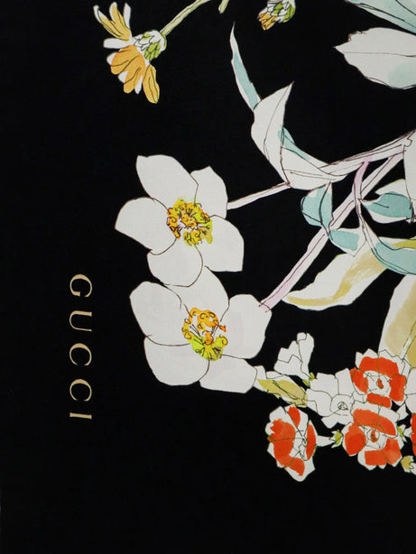 Gucci Silk Foulard - Blackyellow