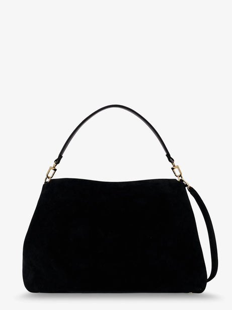 Toteme T-Lock leather handbag - Black