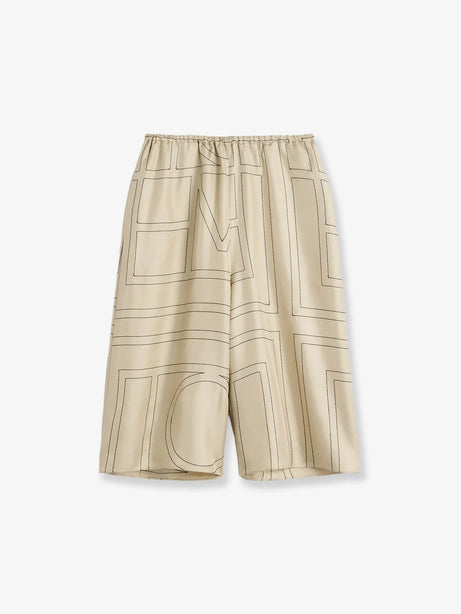 Toteme Organic silk bermuda shorts - Ivory