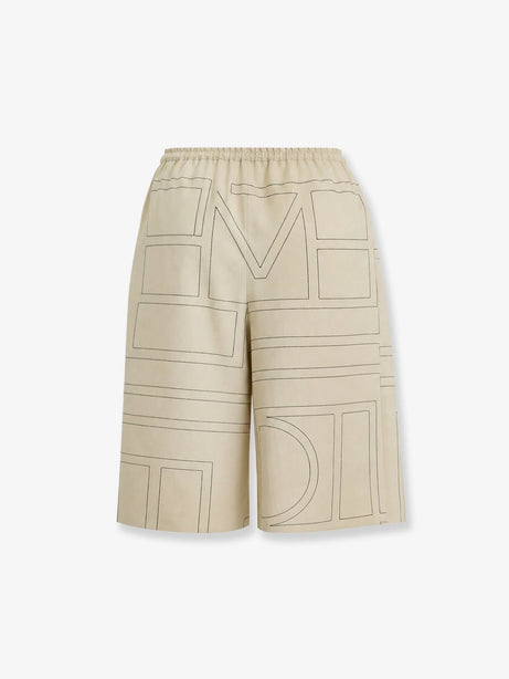 Toteme Organic silk bermuda shorts - Ivory