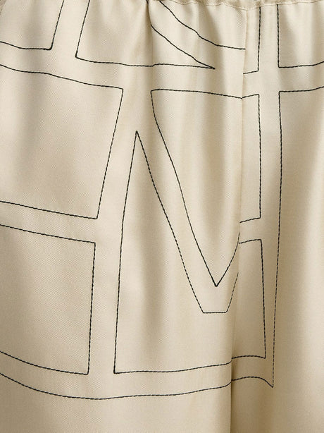 Toteme Organic silk bermuda shorts - Ivory