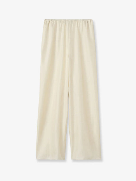 Toteme Pajamas organic silk trousers - Cream