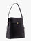 Toteme Belted leather bucket bag - Black