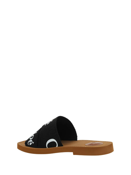 Chloé Woody Sandals - Black