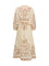 Zimmermann Indra Plunge floral Dress - Cream Tan Floral