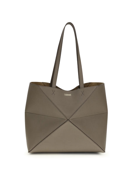 Loewe Medium Puzzle Fold Tote Bag - Taupe