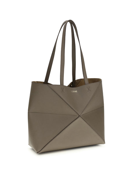 Loewe Medium Puzzle Fold Tote Bag - Taupe