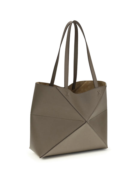 Loewe Medium Puzzle Fold Tote Bag - Taupe