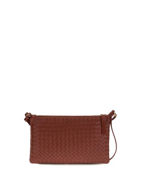 Bottega Veneta Intrecciato Shoulder Bag - Lava Red-Brass V