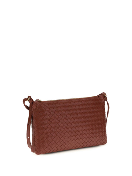 Bottega Veneta Intrecciato Shoulder Bag - Lava Red-Brass V