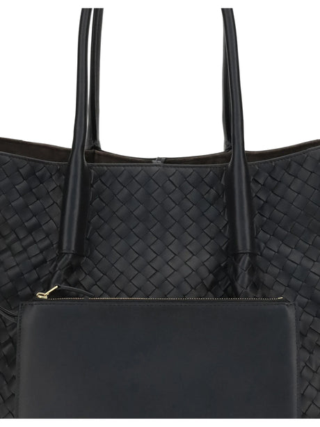 Bottega Veneta Pinacoteca Tote Bag - Black/Fondant-M Br