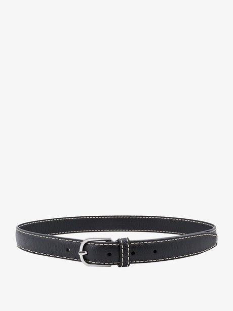 Toteme Slim Grained leather belt - Black