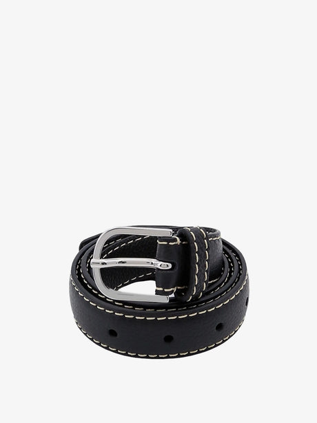 Toteme Slim Grained leather belt - Black