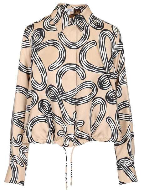 Loewe Paula'S Ibiza Silk Balloon Shirt - Beige