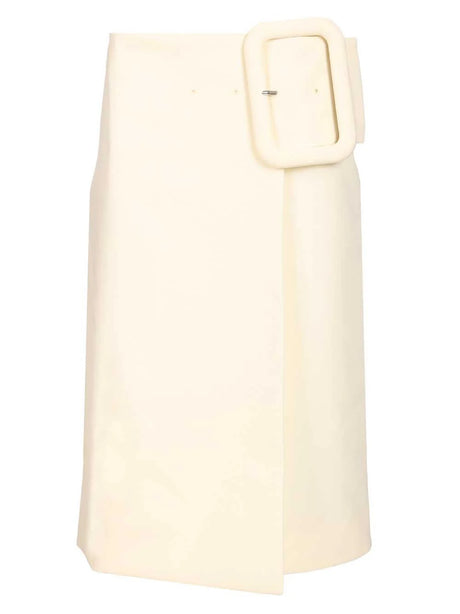 Ami Midi Skirt - White