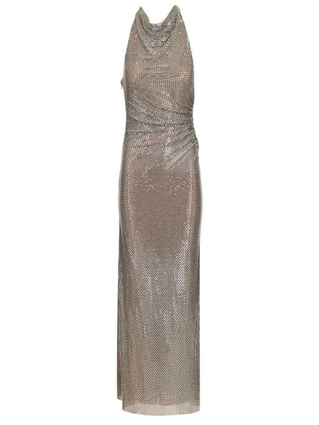 Self-Portrait Long Dress - Grey