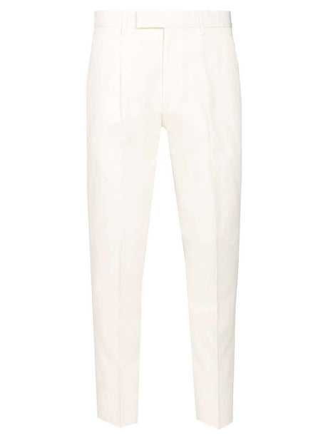 Zegna Linen And Cotton Trousers - White