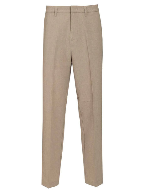 Emporio Armani Technical Seersucker Trousers - Beige