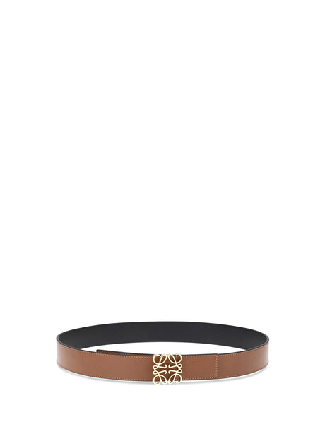 Loewe Reversible Belt - Tan/Black/Gold