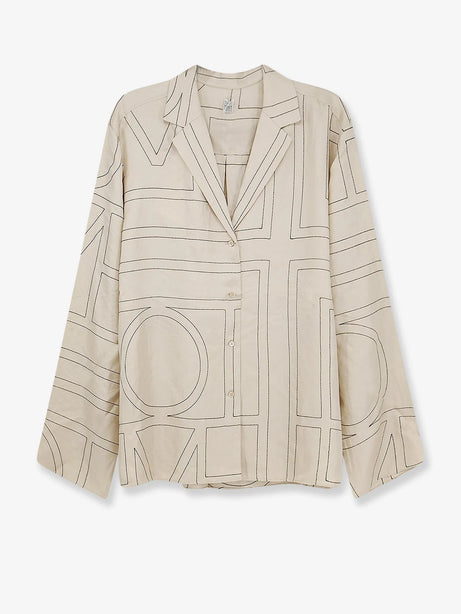 Toteme Pajamas organic silk shirt - Ivory