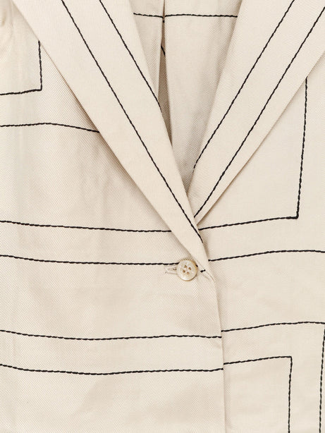 Toteme Pajamas organic silk shirt - Ivory
