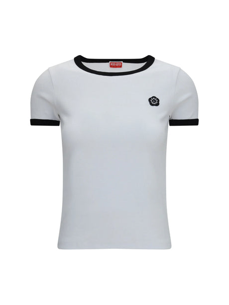 Kenzo Boke Flower 2.0 embroidered cotton T-shirt - White