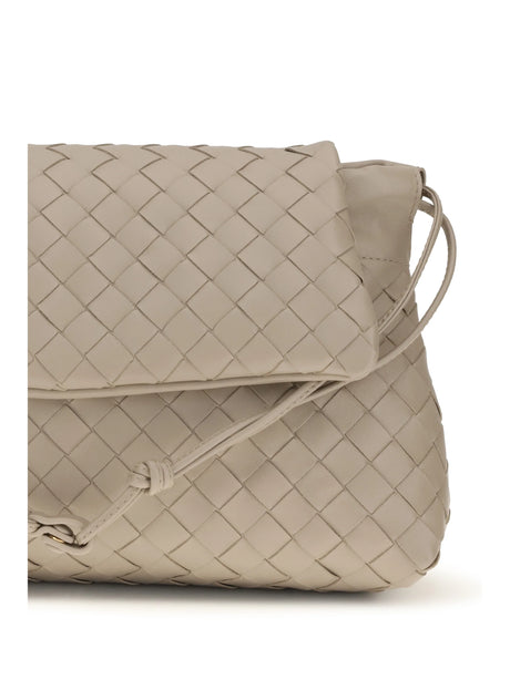 Bottega Veneta Intrecciato Shoulder Bag - Ecru-Gold