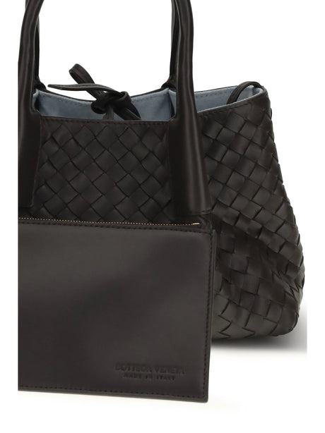 Bottega Veneta Pinacoteca small Handbag - Espresso/Mineral-Mb