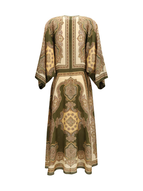 Zimmermann Mahon tunic Dress - Olive Paisley