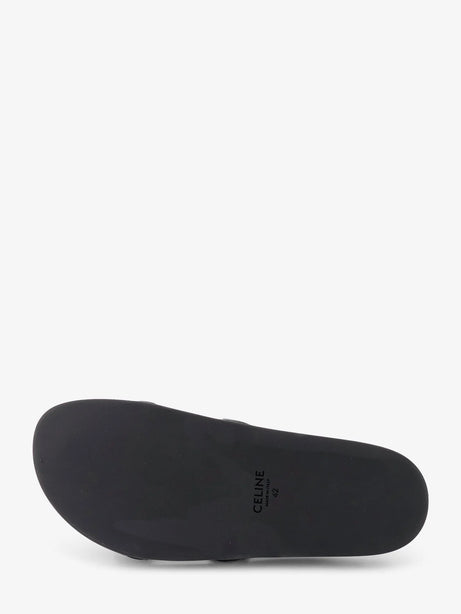 Celine Triomphe leather sandals - Black