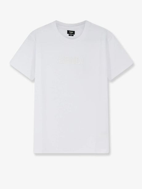 Fendi Slim Fit cotton t-shirt - Bianco