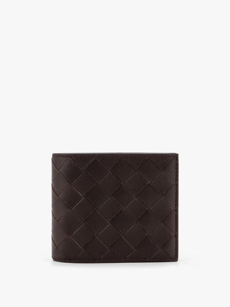 Bottega Veneta Leather walllet with Intrecciato motif - Fondant-Silver