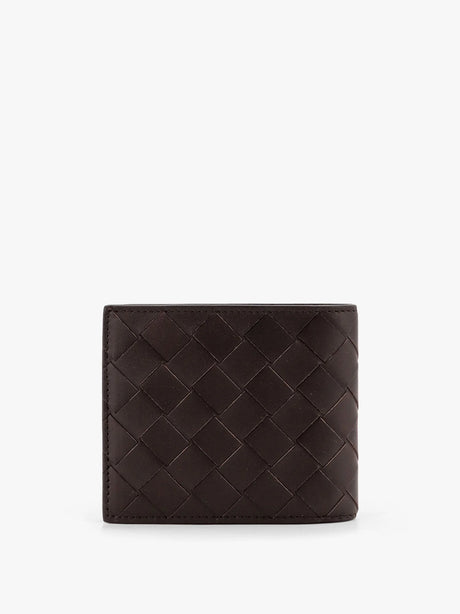 Bottega Veneta Leather walllet with Intrecciato motif - Fondant-Silver