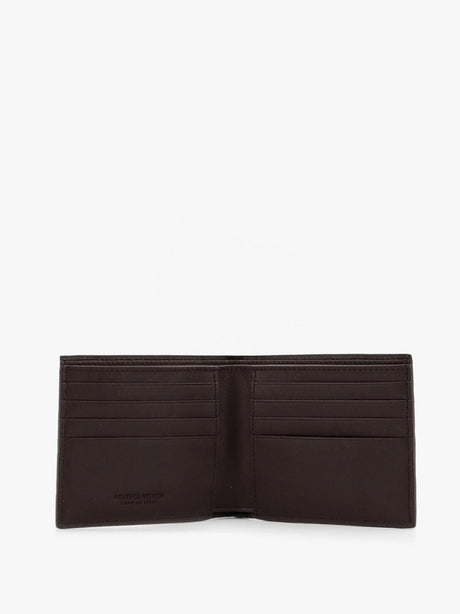 Bottega Veneta Leather walllet with Intrecciato motif - Fondant-Silver