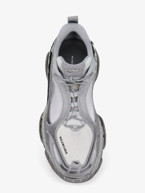 Balenciaga Triple S.2 Gradient mesh and nylon insert sneakers with used effect - Gradientgrey