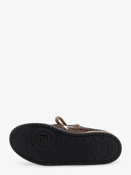 Fendi Sneakers Fendi Match in pelle bianca e suede marrone - Asfalto+Ted+Bianco U