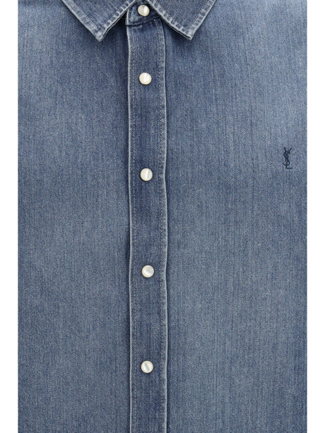 Saint Laurent Denim Shirt - Petroleum Blue