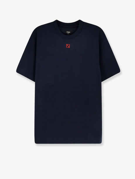 Fendi Cotton T-Shirt - Blu Dark