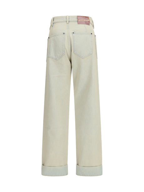 Vivienne Westwood Jeans in cotton with patch pockets - Light Blue