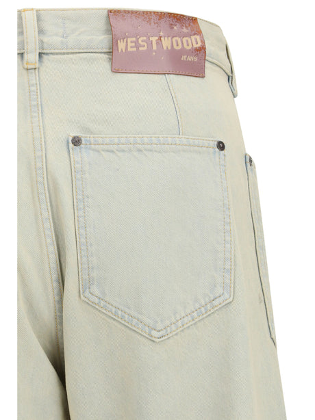 Vivienne Westwood Jeans in cotton with patch pockets - Light Blue