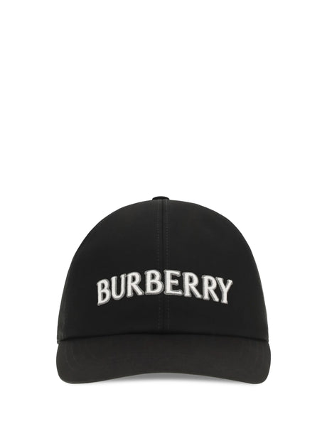 Burberry Logo cotton Baseball Cap - Black
