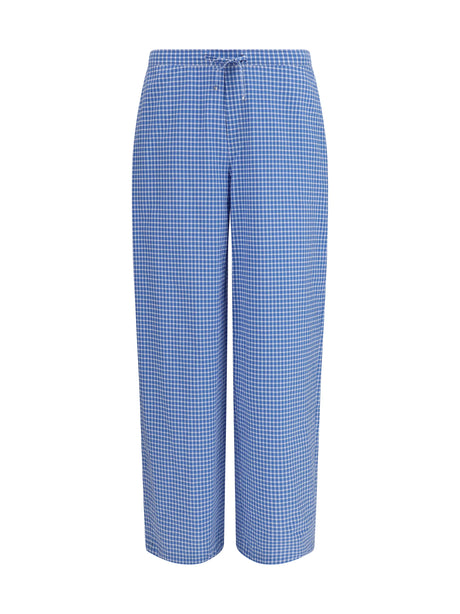 Loewe Drawstring cotton Pants - Blue/White