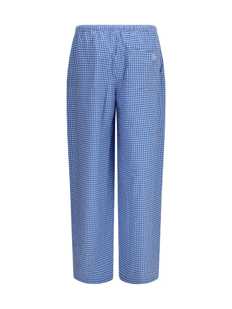Loewe Drawstring cotton Pants - Blue/White