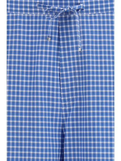 Loewe Drawstring cotton Pants - Blue/White