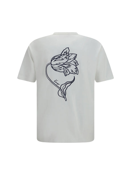 Kenzo Kenzo Tulip embroidered cotton T-shirt - Off White